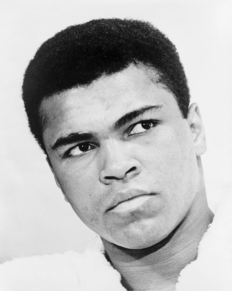 Portrait photograph of Muhammad Ali in 1967