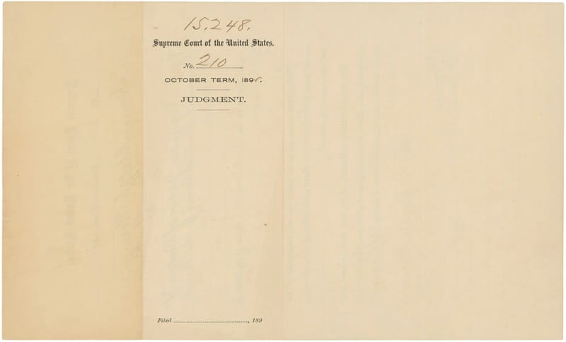 The Supreme Court’s judgment in Plessy v. Ferguson