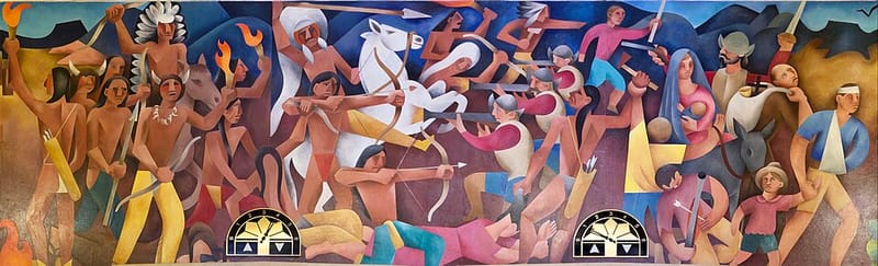 Loren Mozley’s 1936 mural of the Pueblo Revolt