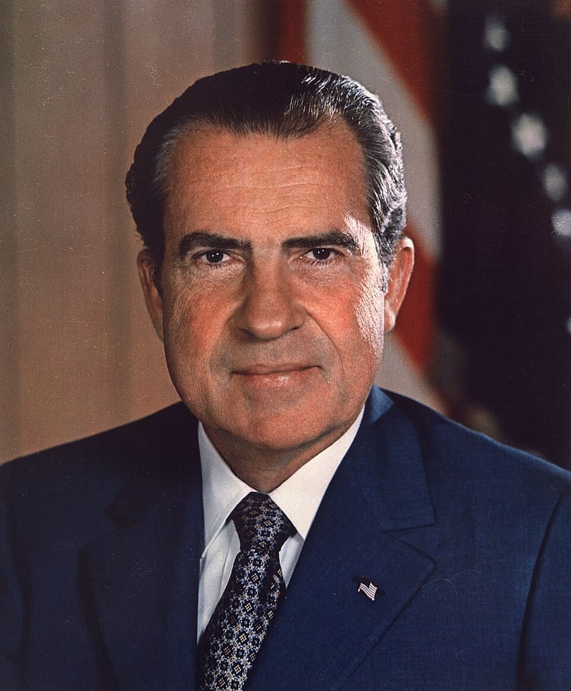 Official presidential portrait photograph of Richard Nixon, 1972
