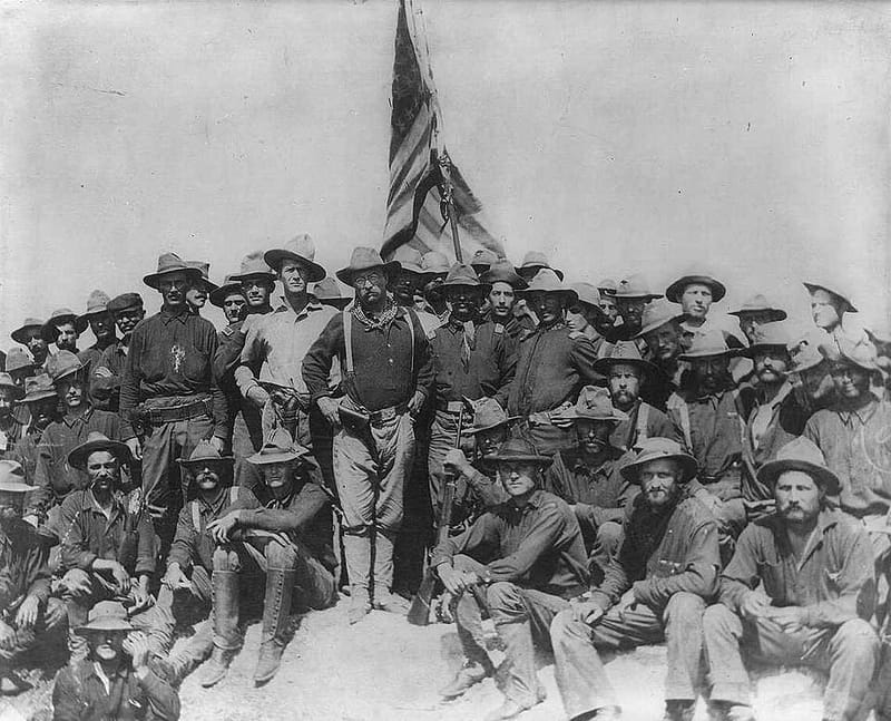 Theodore Roosevelt and the Rough Riders on San Juan Hill in 1898