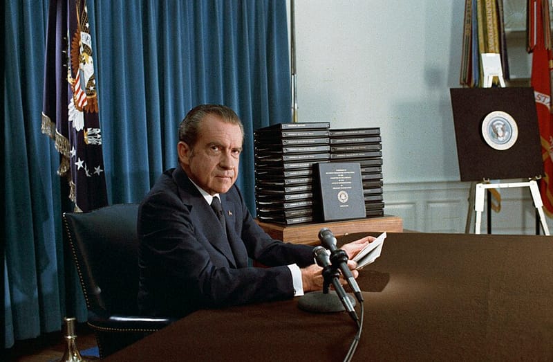 The edited transcripts of the White House tapes released by Nixon